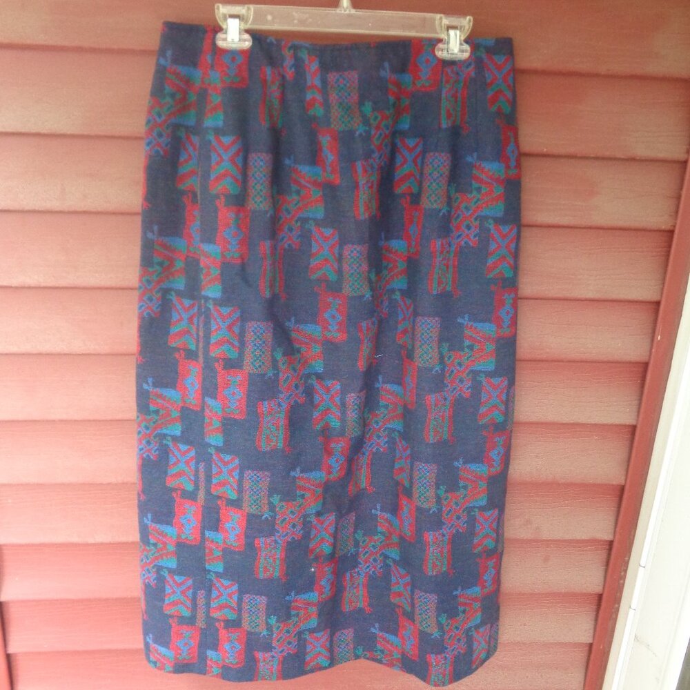 Pendleton Knockabout Navy & Red Wool Wrap Skirt -… - image 3